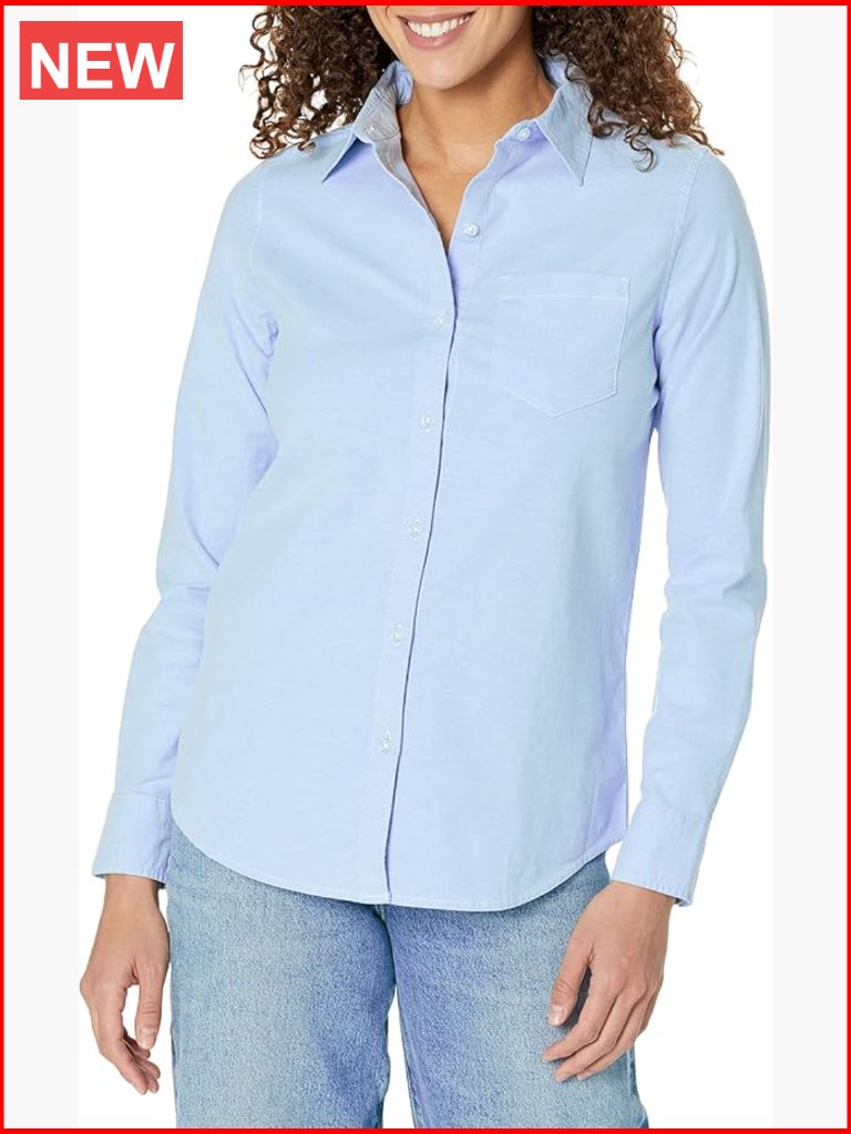 Long Sleeve Button Down Stretch Oxford Shirt